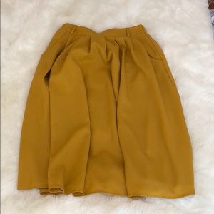 Classic ModCloth mustard a-line skirt